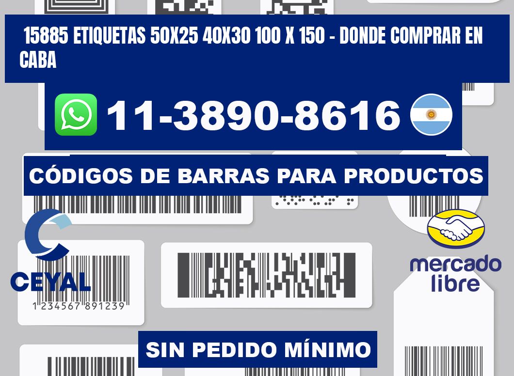 15885 etiquetas 50x25 40x30 100 x 150 - Donde Comprar en Caba