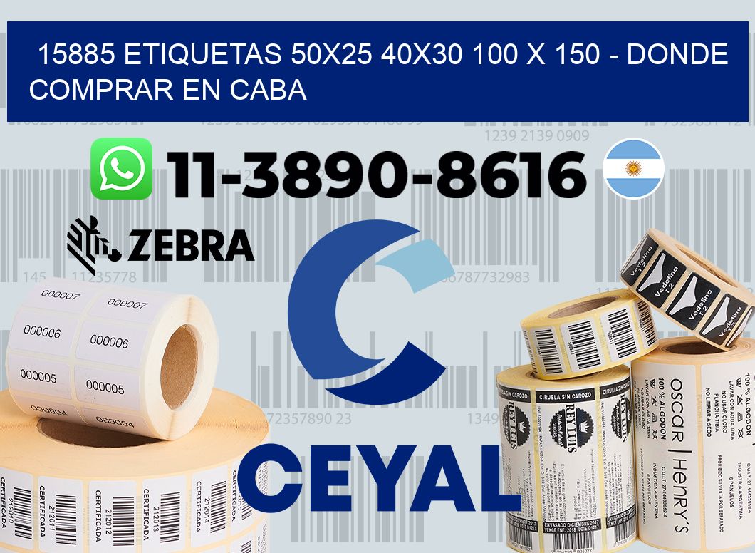 15885 etiquetas 50x25 40x30 100 x 150 - Donde Comprar en Caba