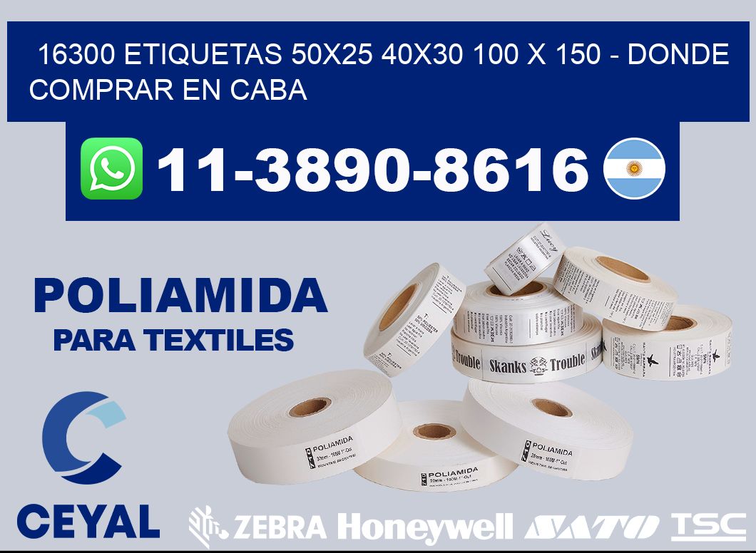 16300 etiquetas 50x25 40x30 100 x 150 - Donde Comprar en Caba