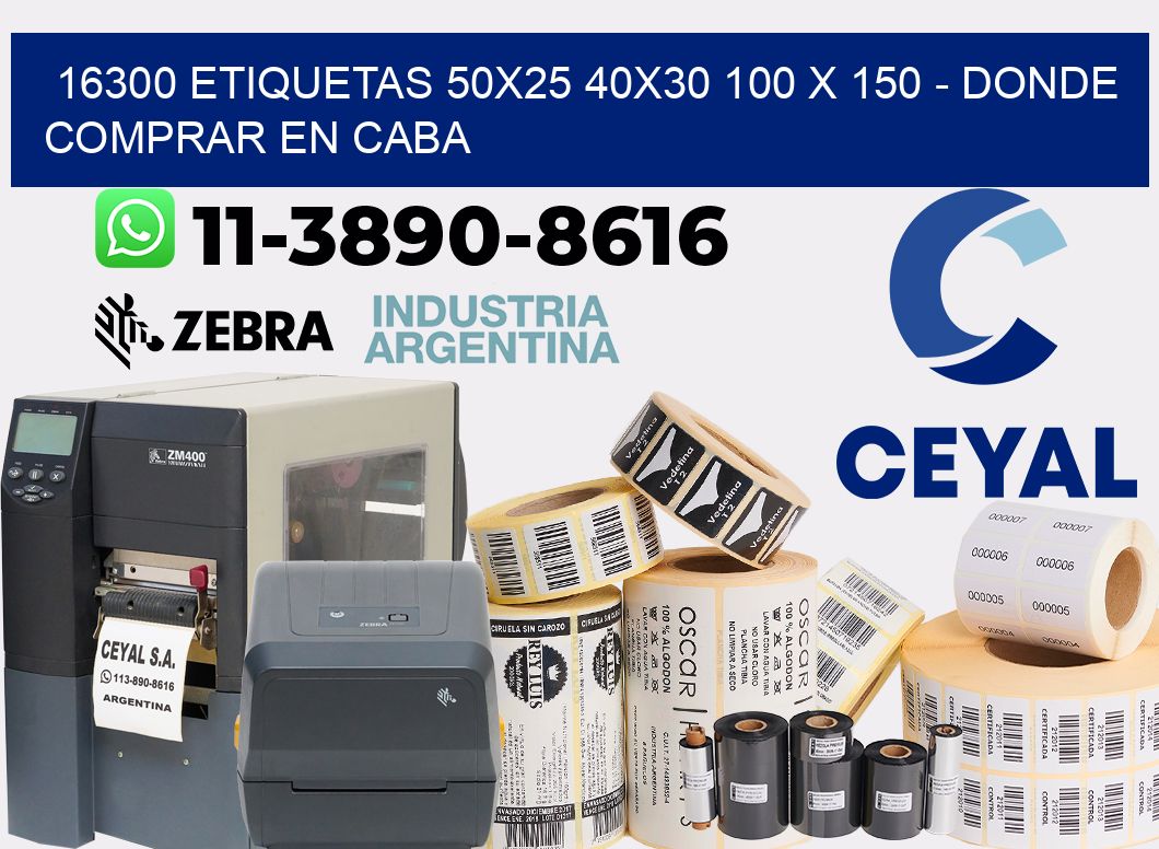 16300 etiquetas 50x25 40x30 100 x 150 - Donde Comprar en Caba