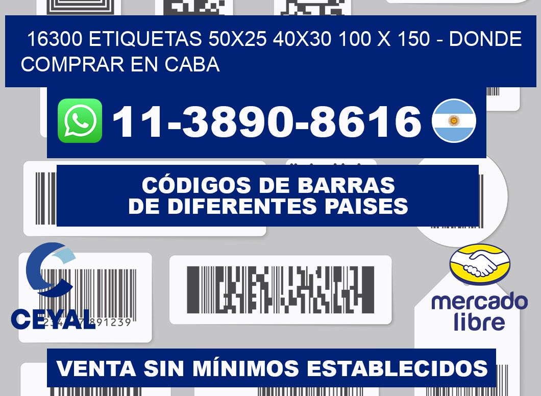 16300 etiquetas 50x25 40x30 100 x 150 - Donde Comprar en Caba
