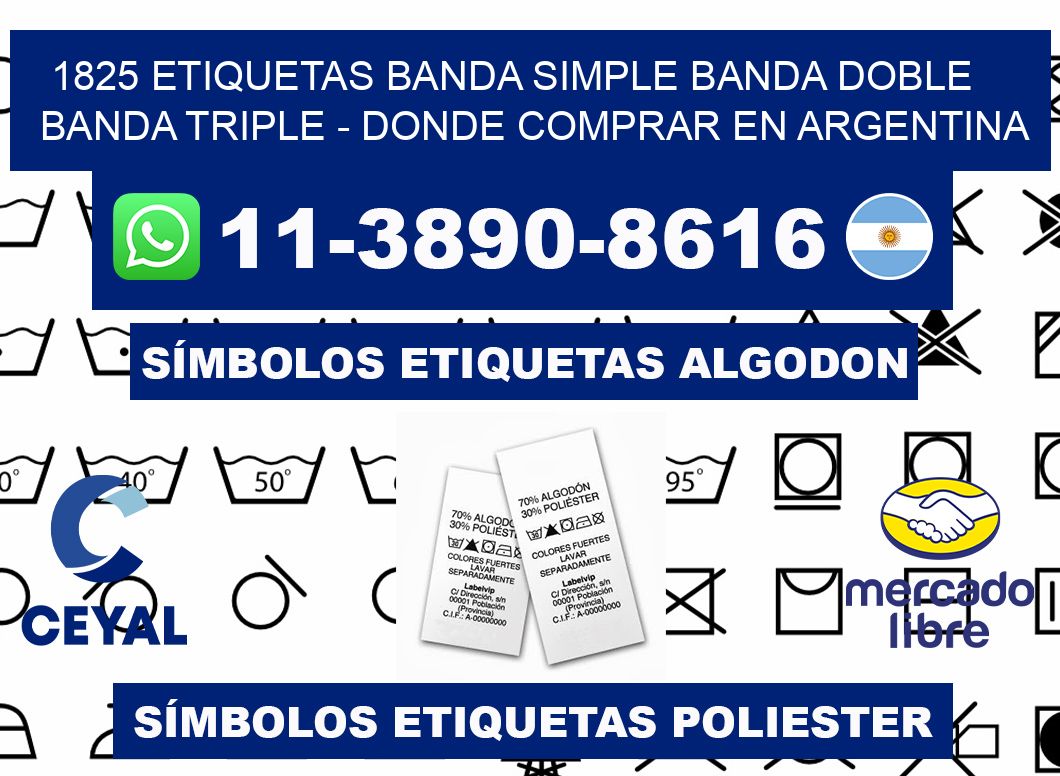 1825 etiquetas banda simple banda doble banda triple - Donde Comprar en Argentina