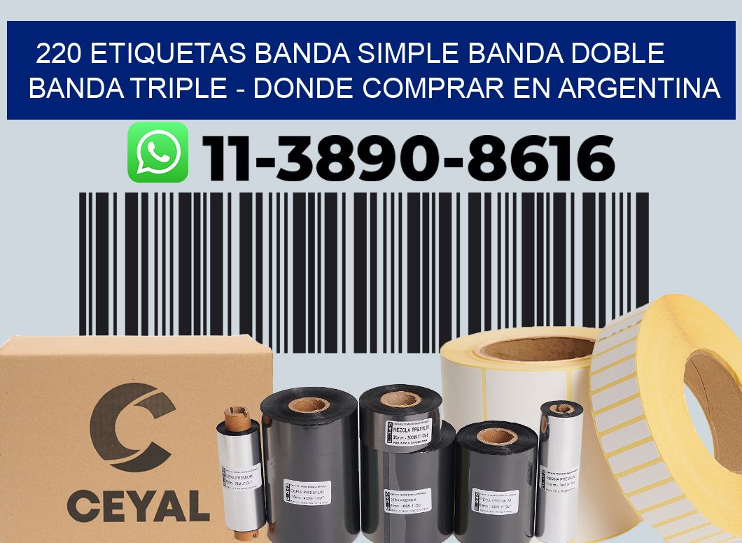 220 etiquetas banda simple banda doble banda triple - Donde Comprar en Argentina