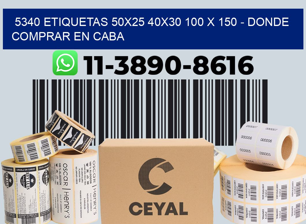 5340 etiquetas 50x25 40x30 100 x 150 - Donde Comprar en Caba