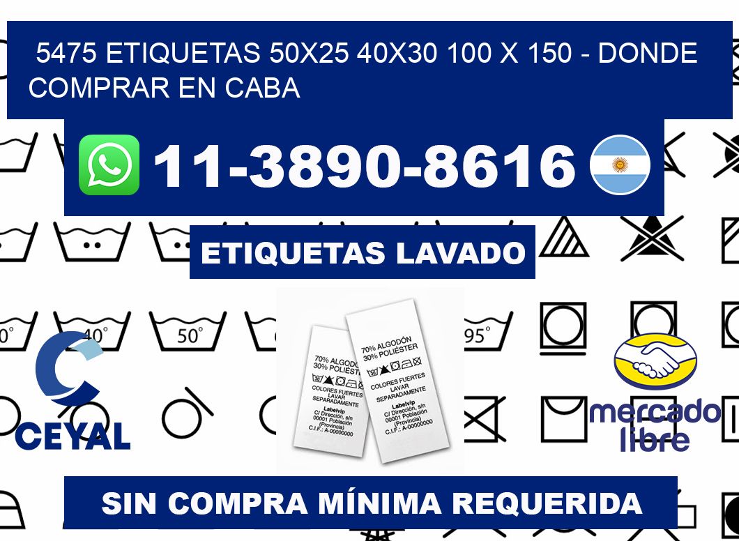 5475 etiquetas 50x25 40x30 100 x 150 - Donde Comprar en Caba