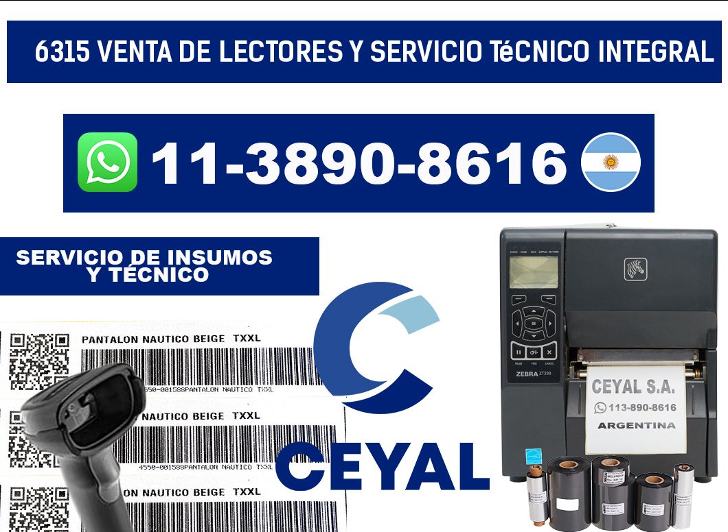 6315 Venta de Lectores y Servicio Técnico Integral