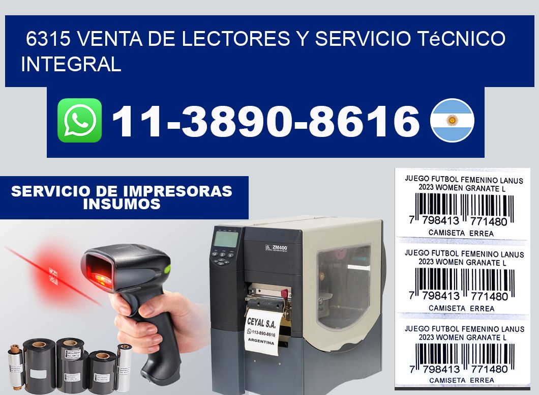 6315 Venta de Lectores y Servicio Técnico Integral