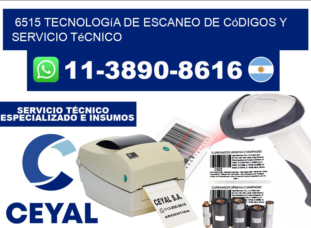 6515 Tecnología de Escaneo de códigos y Servicio Técnico