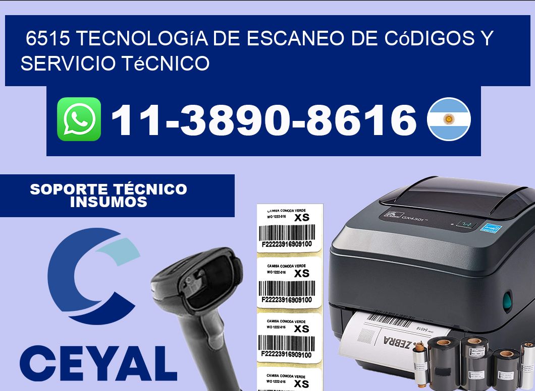 6515 Tecnología de Escaneo de códigos y Servicio Técnico