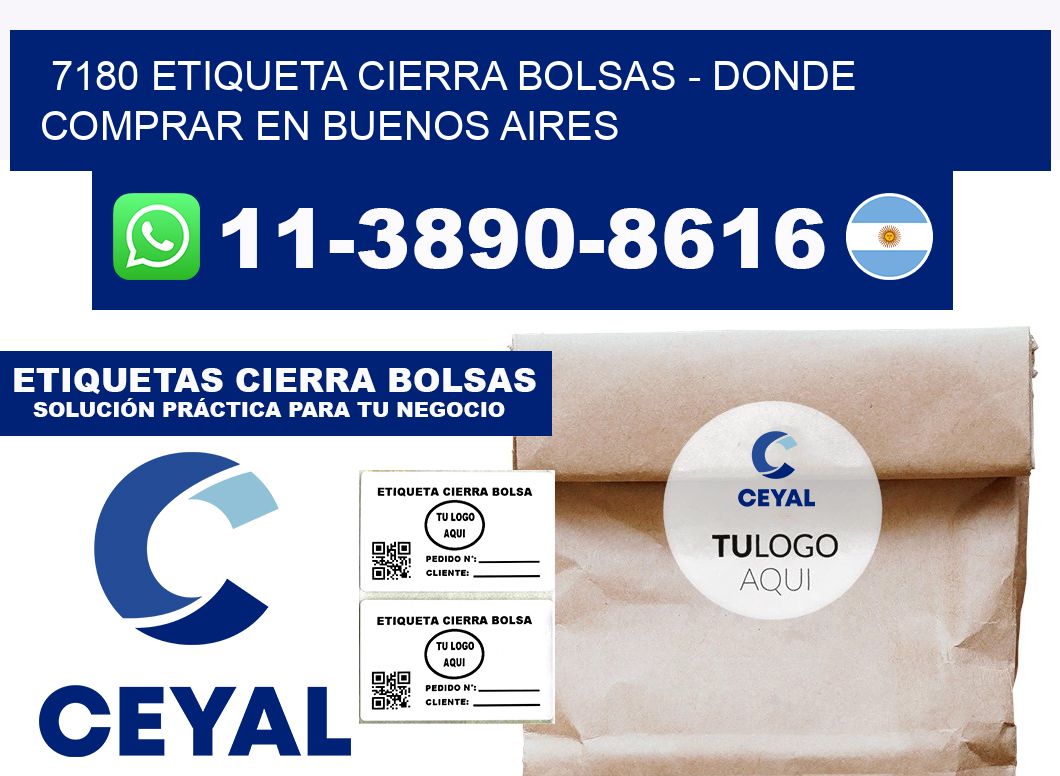7180 etiqueta Cierra Bolsas - Donde Comprar en Buenos Aires