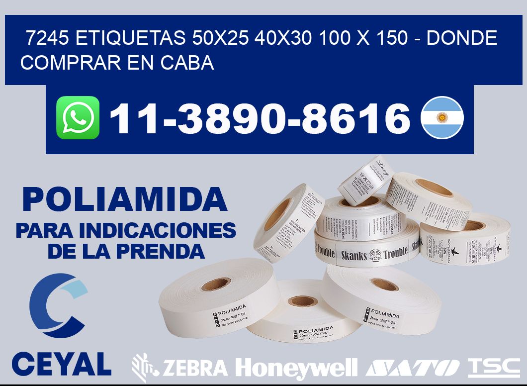 7245 etiquetas 50x25 40x30 100 x 150 - Donde Comprar en Caba