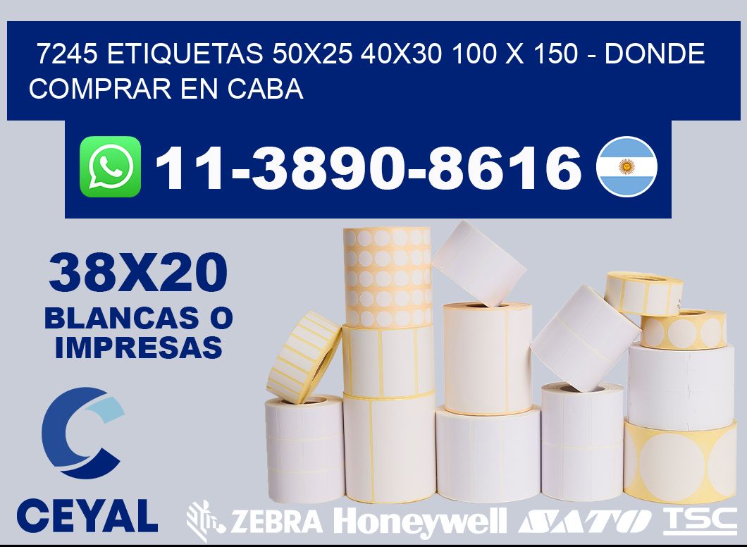 7245 etiquetas 50x25 40x30 100 x 150 - Donde Comprar en Caba