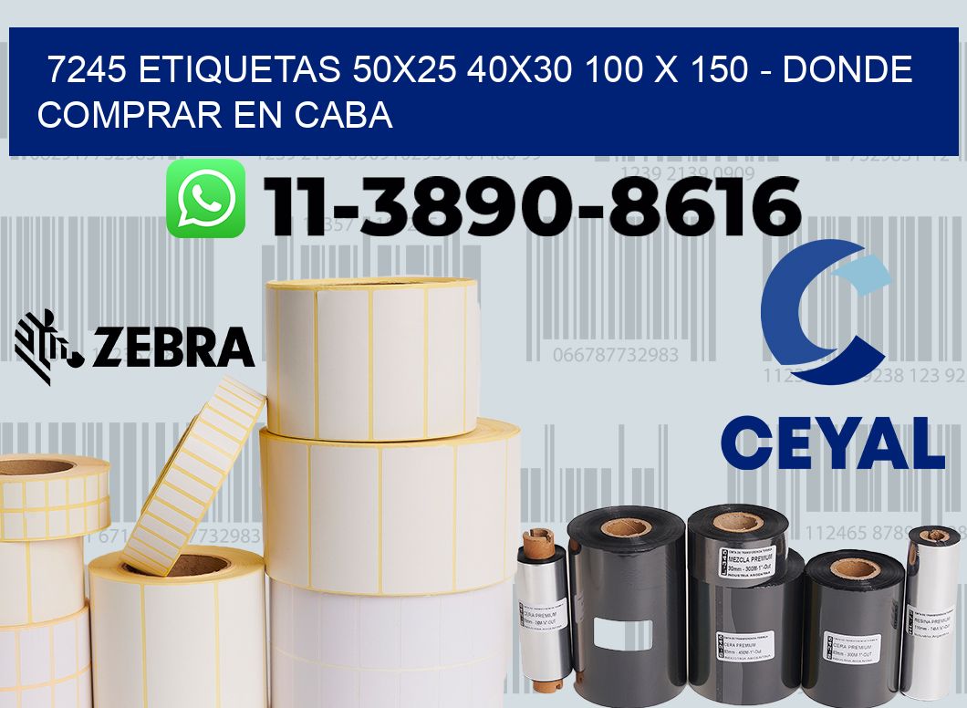 7245 etiquetas 50x25 40x30 100 x 150 - Donde Comprar en Caba