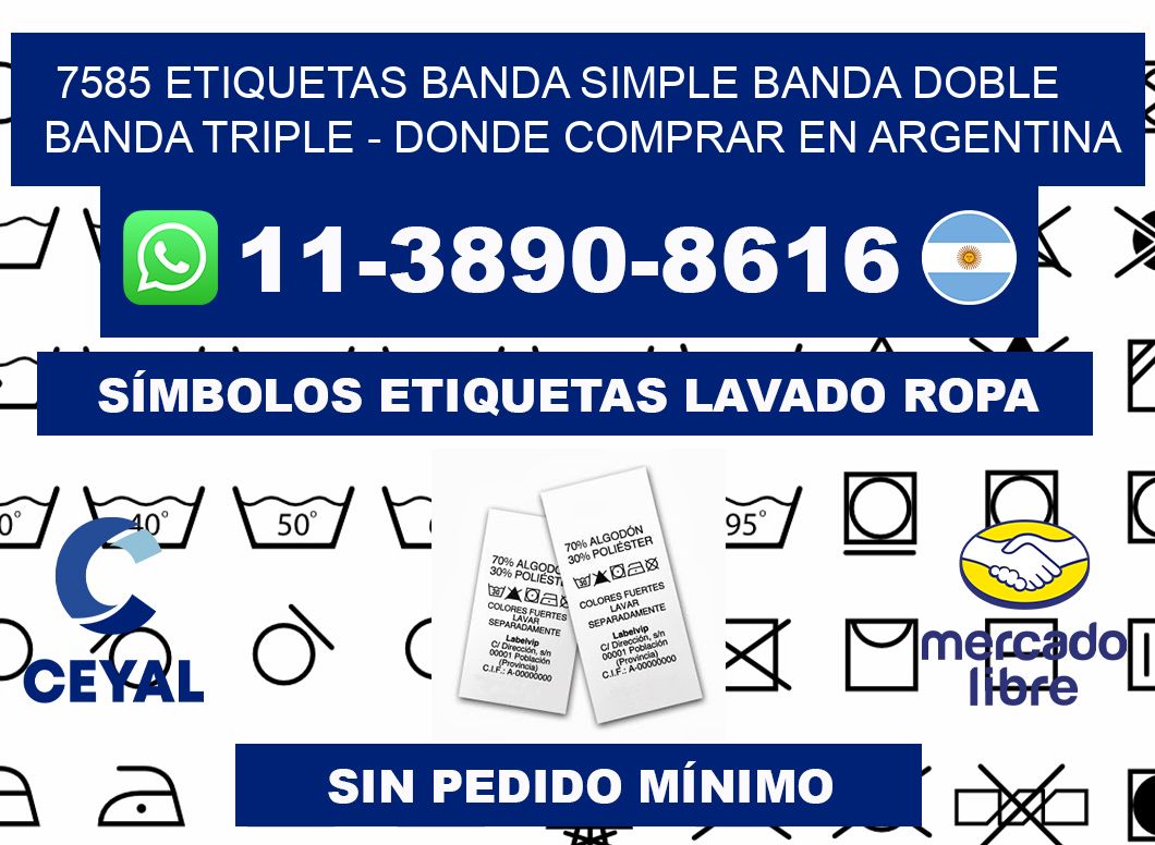 7585 etiquetas banda simple banda doble banda triple - Donde Comprar en Argentina