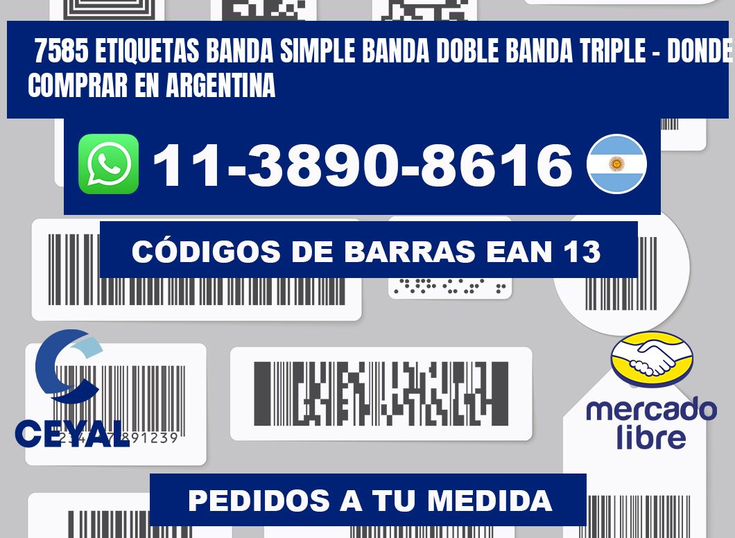 7585 etiquetas banda simple banda doble banda triple - Donde Comprar en Argentina