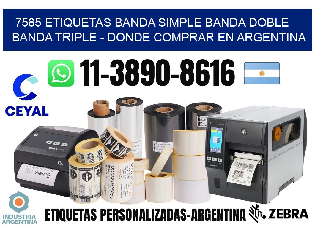 7585 etiquetas banda simple banda doble banda triple - Donde Comprar en Argentina