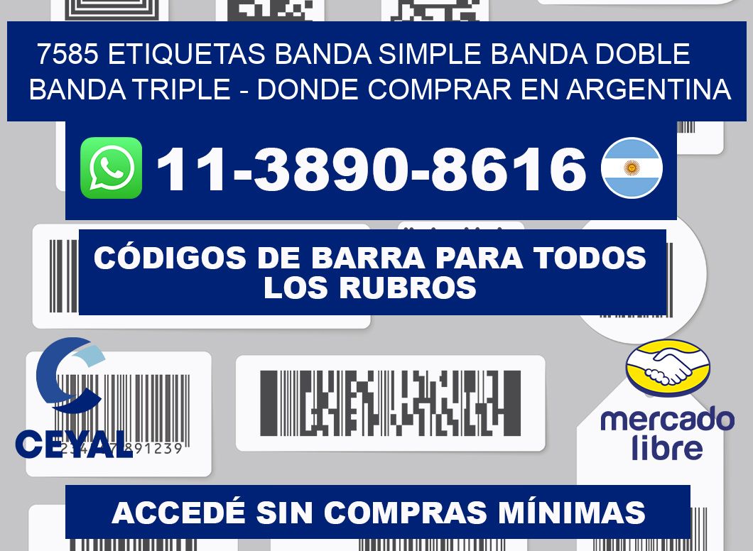 7585 etiquetas banda simple banda doble banda triple - Donde Comprar en Argentina