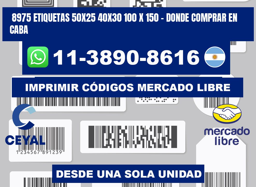 8975 etiquetas 50x25 40x30 100 x 150 - Donde Comprar en Caba