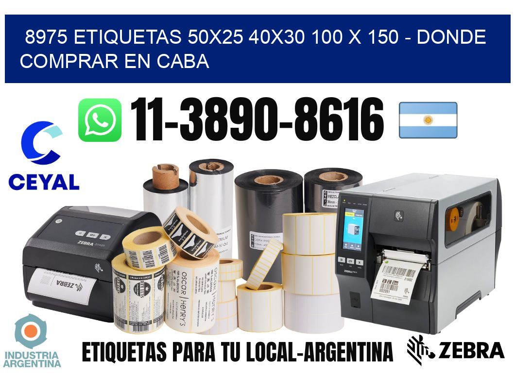 8975 etiquetas 50x25 40x30 100 x 150 - Donde Comprar en Caba