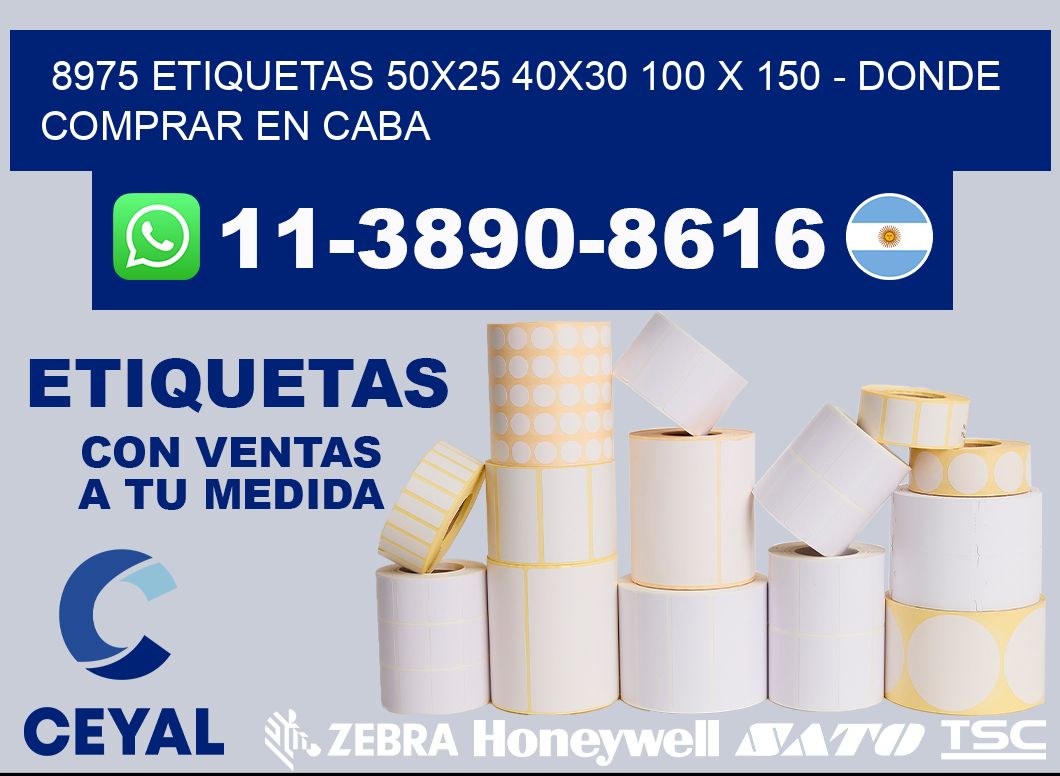 8975 etiquetas 50x25 40x30 100 x 150 - Donde Comprar en Caba