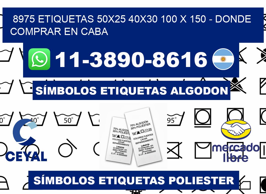 8975 etiquetas 50x25 40x30 100 x 150 - Donde Comprar en Caba