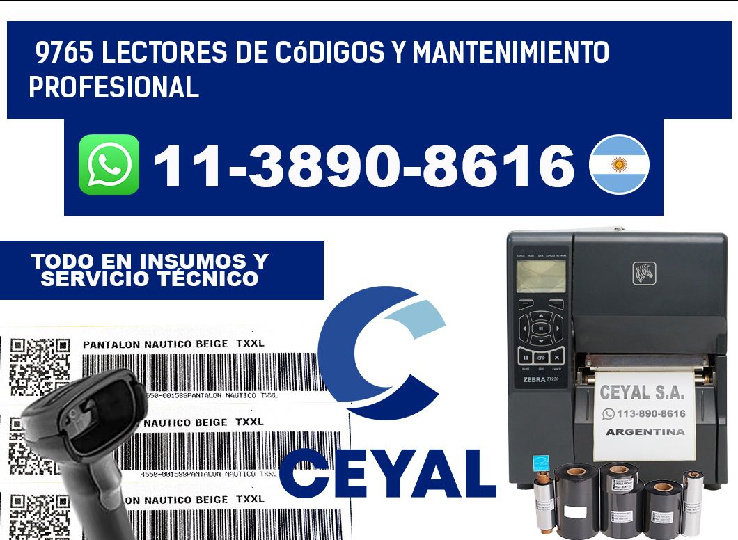 9765 Lectores de Códigos y Mantenimiento Profesional
