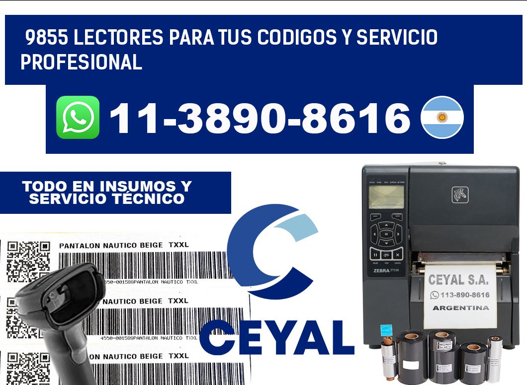 9855 Lectores para tus codigos y Servicio Profesional