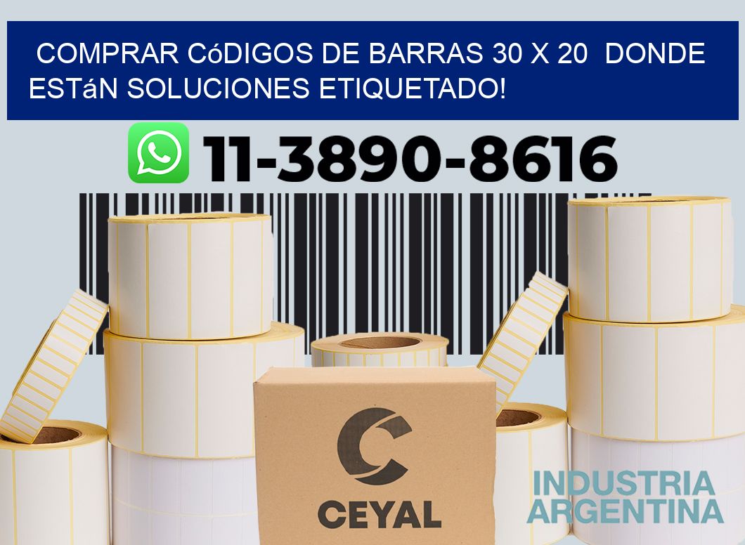 Comprar códigos de barras 30 x 20  donde están soluciones etiquetado!