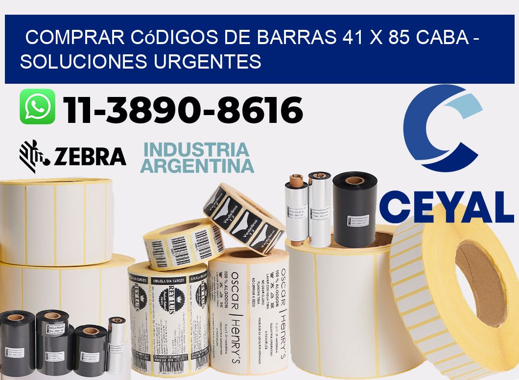 Comprar códigos de barras 41 x 85 CABA - soluciones urgentes