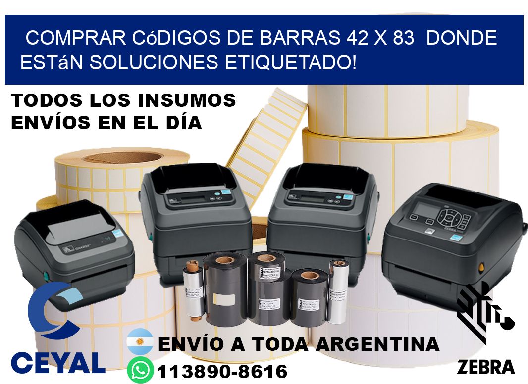 Comprar códigos de barras 42 x 83 donde están soluciones etiquetado!
