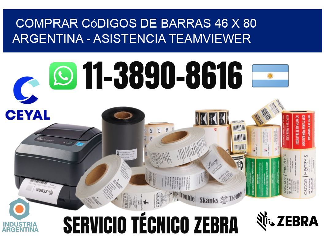 Comprar códigos de barras 46 x 80 argentina - asistencia teamviewer