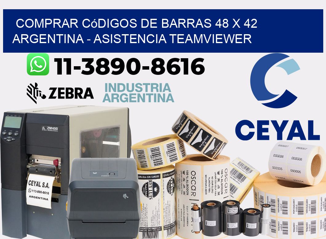 Comprar códigos de barras 48 x 42 argentina - asistencia teamviewer