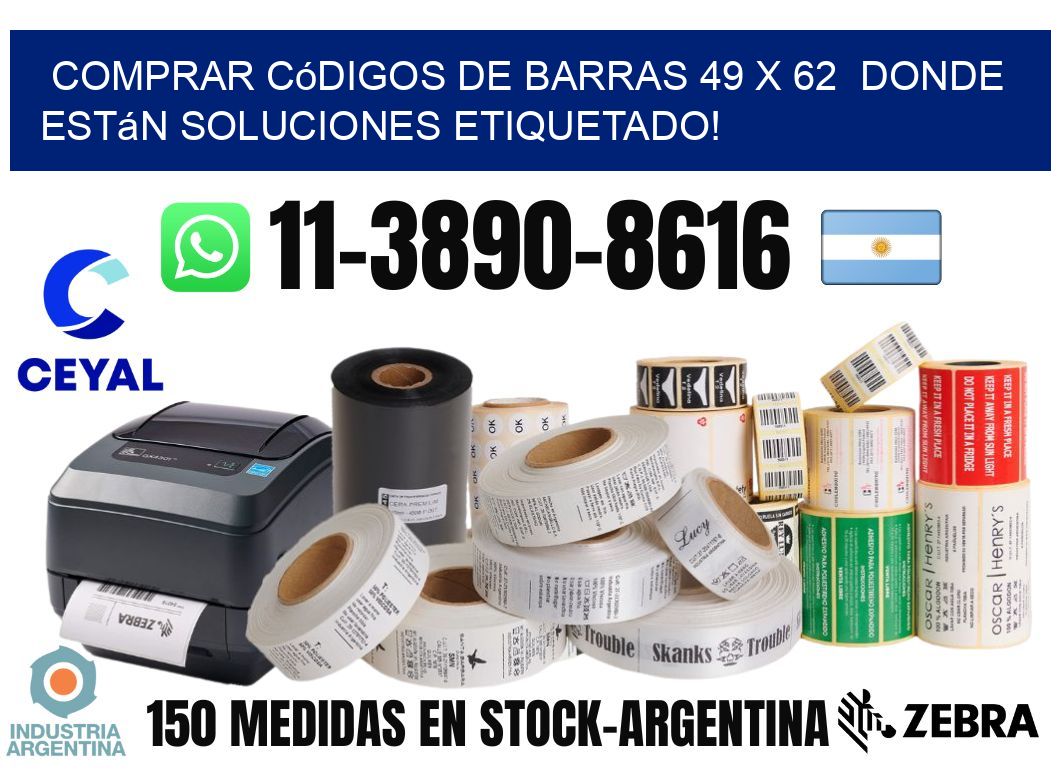 Comprar códigos de barras 49 x 62  donde están soluciones etiquetado!