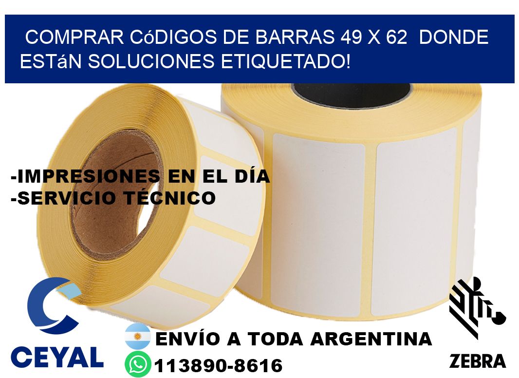 Comprar códigos de barras 49 x 62  donde están soluciones etiquetado!