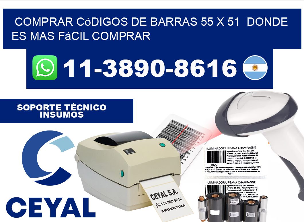 Comprar códigos de barras 55 x 51 Donde es mas fácil comprar