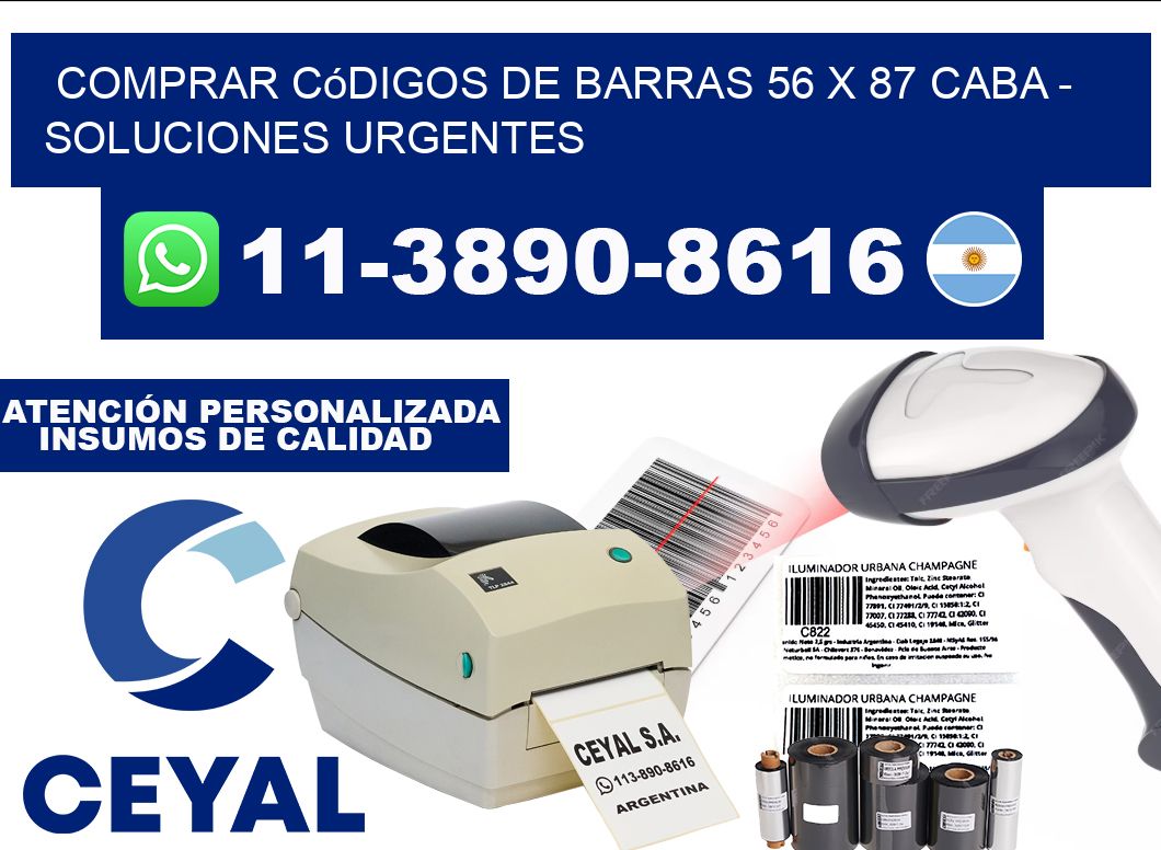 Comprar códigos de barras 56 x 87 CABA - soluciones urgentes