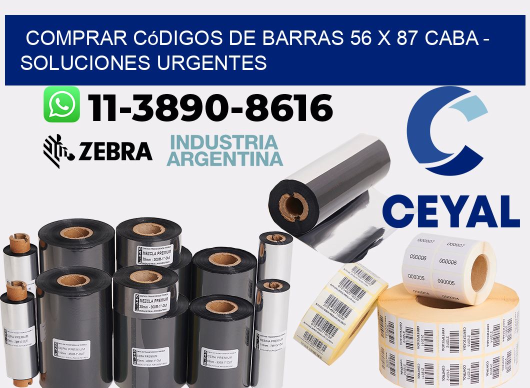 Comprar códigos de barras 56 x 87 CABA - soluciones urgentes