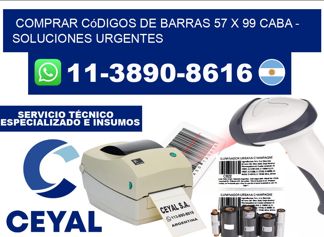 Comprar códigos de barras 57 x 99 CABA - soluciones urgentes