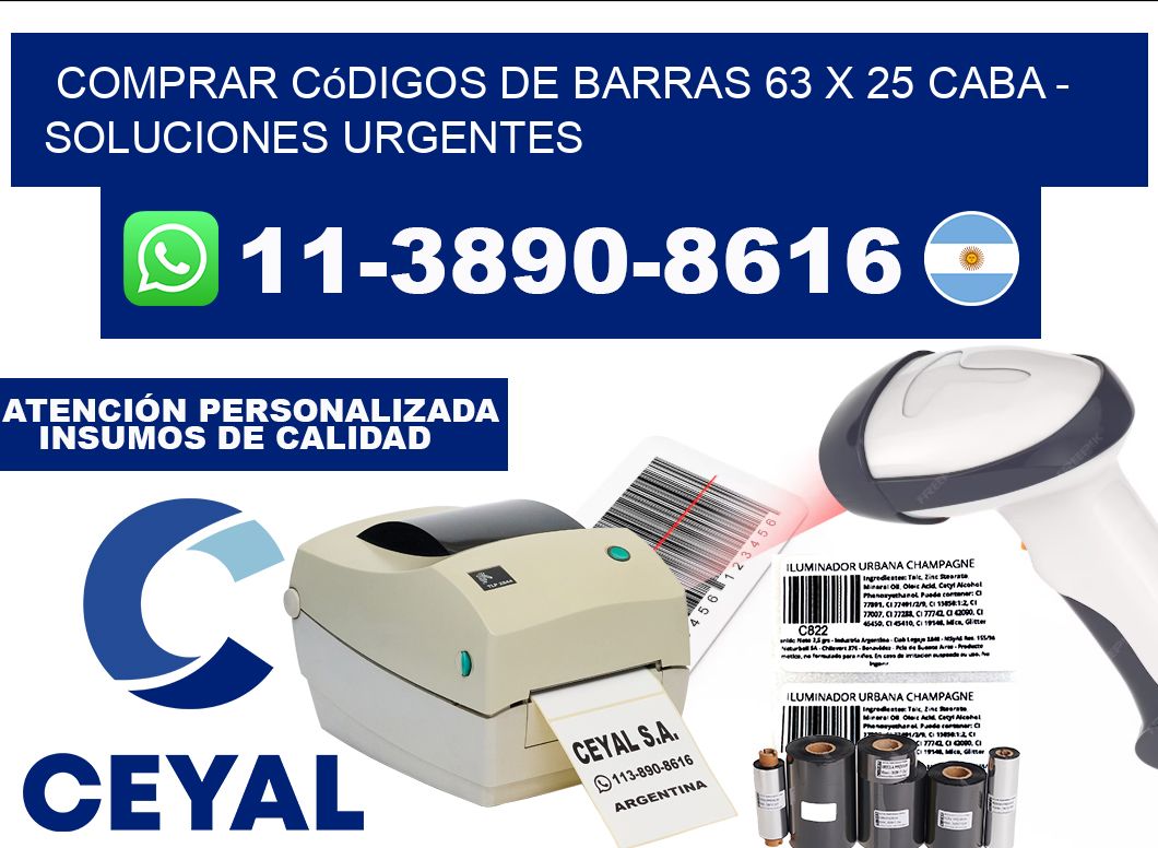 Comprar códigos de barras 63 x 25 CABA - soluciones urgentes