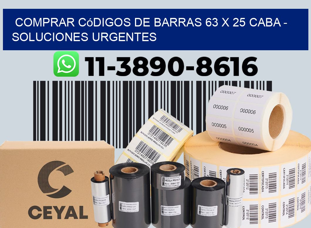 Comprar códigos de barras 63 x 25 CABA - soluciones urgentes