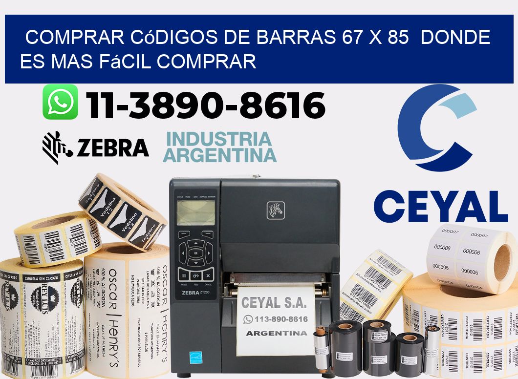 Comprar códigos de barras 67 x 85 Donde es mas fácil comprar