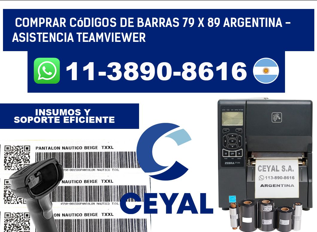 Comprar códigos de barras 79 x 89 argentina - asistencia teamviewer