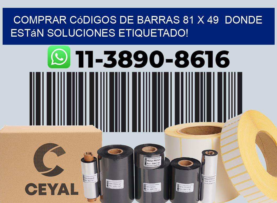 Comprar códigos de barras 81 x 49  donde están soluciones etiquetado!