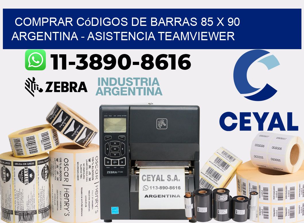 Comprar códigos de barras 85 x 90 argentina - asistencia teamviewer
