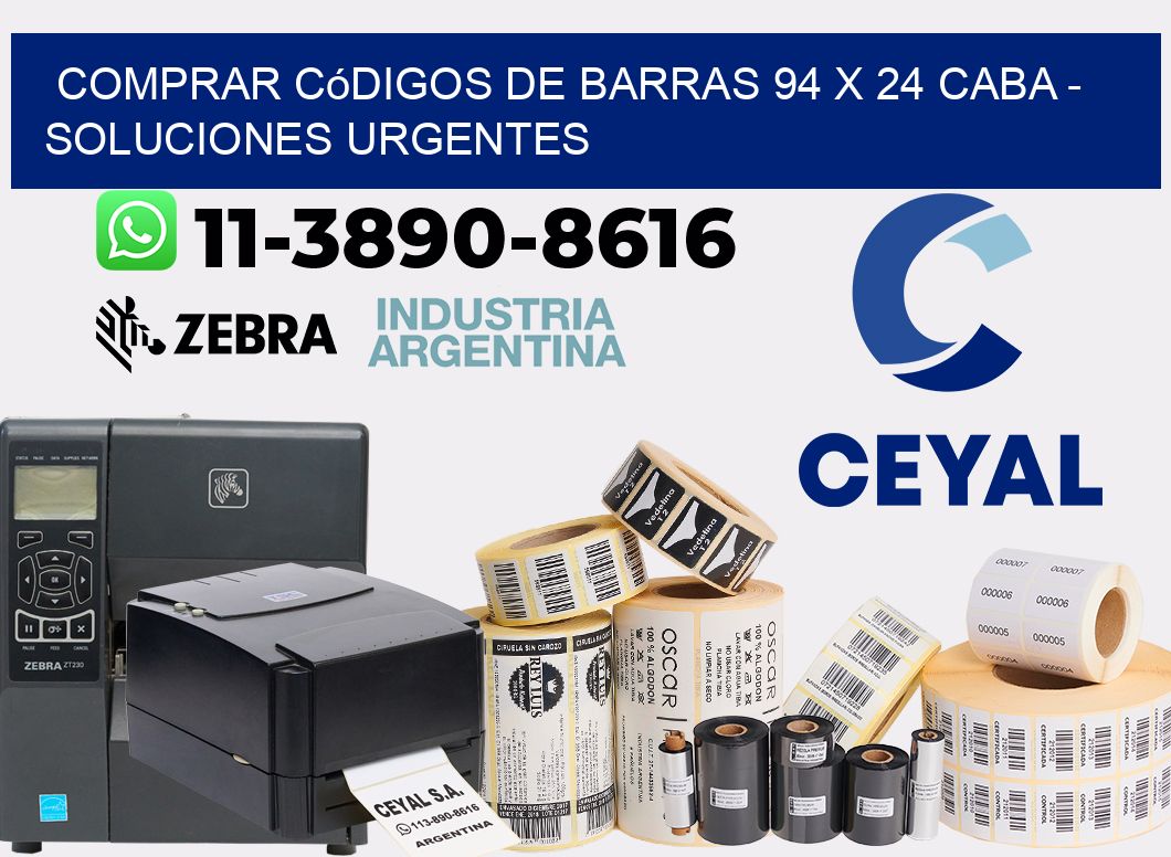 Comprar códigos de barras 94 x 24 CABA - soluciones urgentes