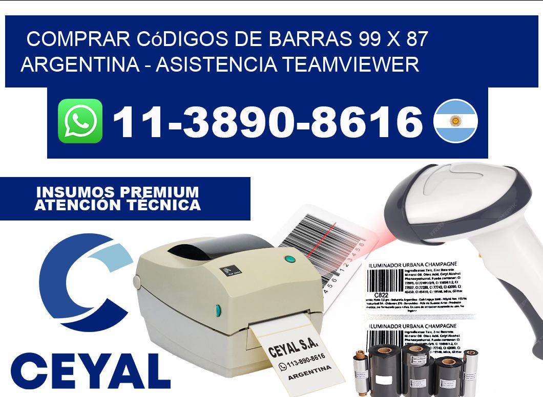 Comprar códigos de barras 99 x 87 argentina - asistencia teamviewer