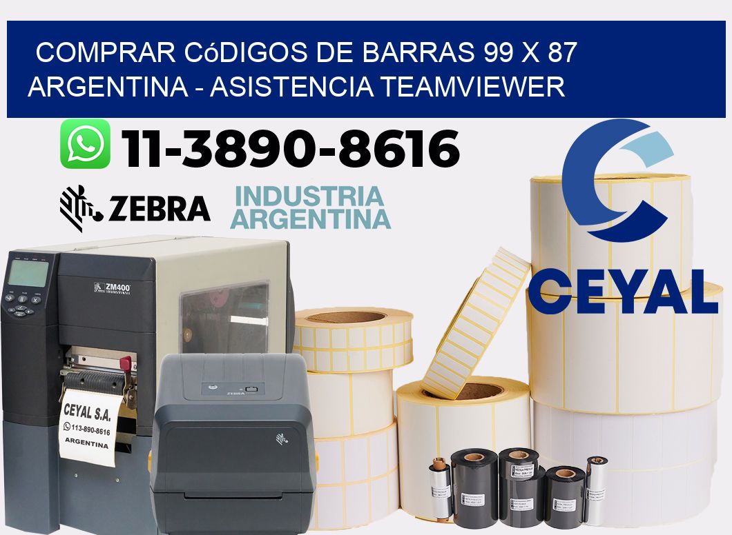 Comprar códigos de barras 99 x 87 argentina - asistencia teamviewer