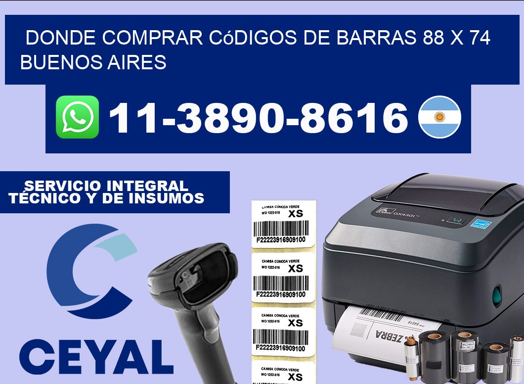 Donde Comprar códigos de barras 88 x 74  Buenos Aires