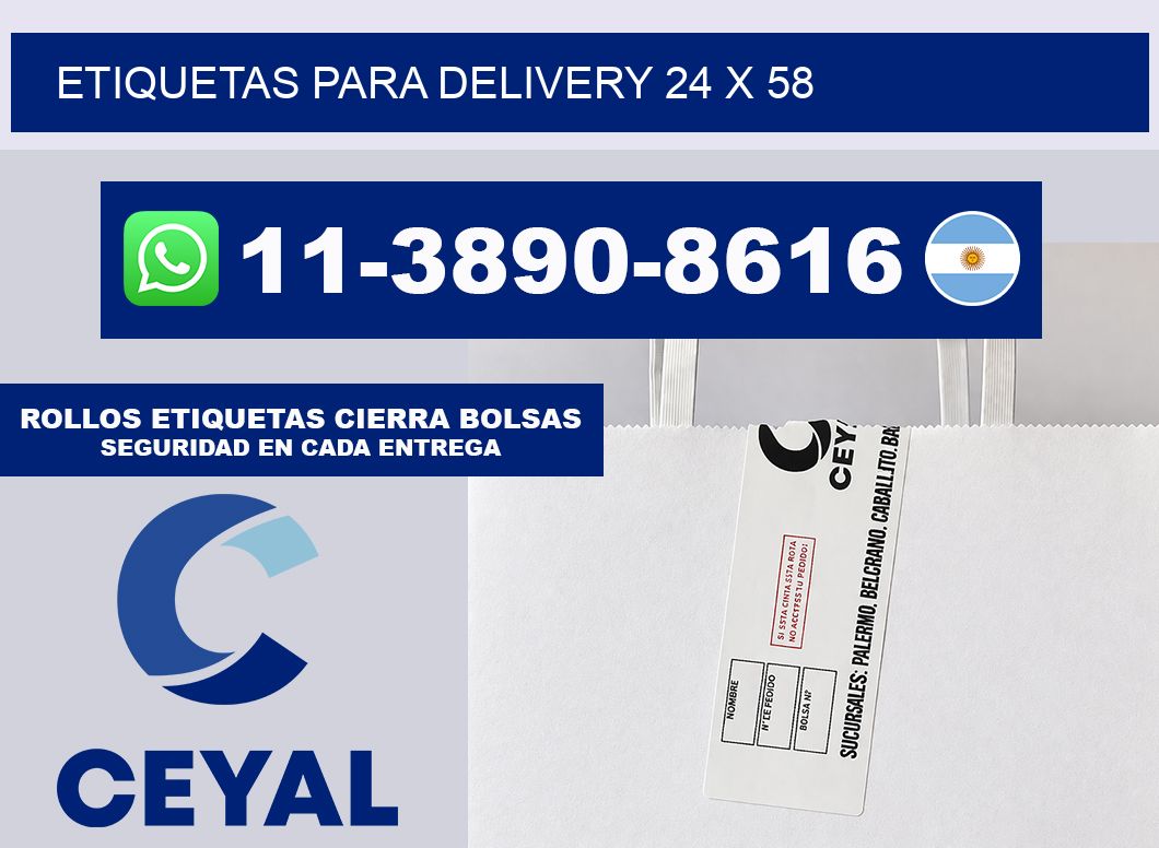 ETIQUETAS PARA DELIVERY 24 x 58
