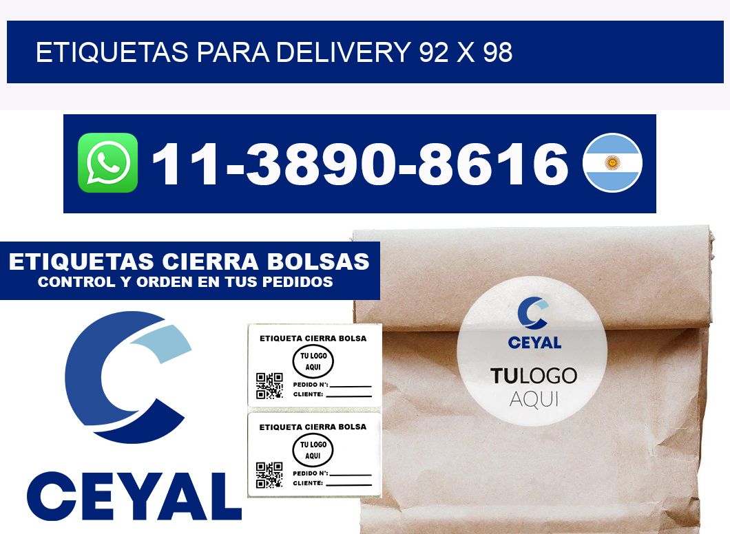 ETIQUETAS PARA DELIVERY 92 x 98
